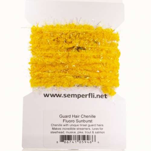 Guard Hair Chenille Fl. Orange Sunburst